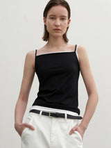 (Z-T-6821)ESSENTIAL SQUARE SLEEVELESS TEE