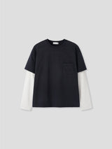 Waffle layered long sleeve tee