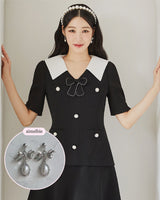 [SNSD Tiffany Piercing] Mary Piercing - Pearl Version (Silver)
