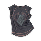 モリセッションステッチTシャツ [チャコール]