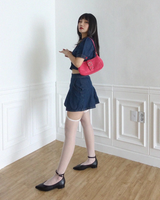 POINTED STRAP FLAT SHOES (LEATHER BLACK, SUEDE PINK, SUEDE BLACK 3COLORS!)