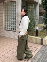BALLOON SNAP WIDE PANTS (3C)
