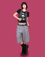 striped bermuda pants (belt set / 2color)
