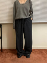 Loose wide slacks