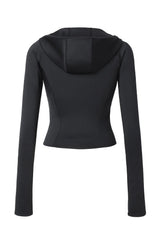 Petite zip-up - black