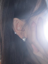 Surgical Steel Shining pearl ring earrings