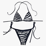 Zoe triangle bikini - wild stripes [classic]