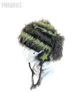  Handmade Crochet Cozy Puppy Ear Hat & Star Ear Warmers（green/pink