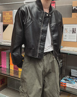With Biker Leather Jacket