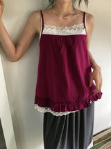 Severine Lace Color Layered Strap Sleeveless