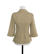 sand beige cotton slender sh