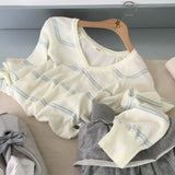 [MADE] Rollipop, striped V-neck knit