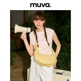 muva.クロスボディ ホーンシェイプ レザーバッグ