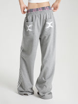 SEXXDEVIL Dual-Waist Striped Sweatpants