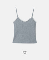 Cozy Lace Rib sleeveless (3color)
