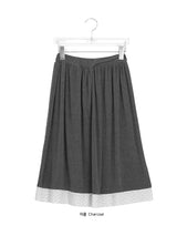 Bert Color Matching Banding Flower Midi Skirt