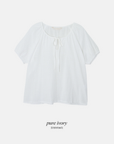 [SHOPPERMADE] AY ストラップパフショートスリーブブラウス (2color)