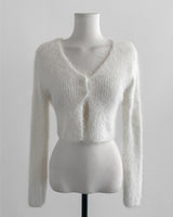 sophia angora crop two-button CD