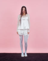 CORSAGE PUFF BLOUSE [IVORY]