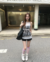 Bold lettering sleeveless