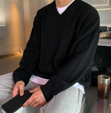 Urban Lambs Wool Overfit V-Neck Knit