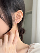 [3 set] ビッグリボンピアスセット