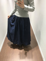 ウールドットバルーンスカート (2Colors)