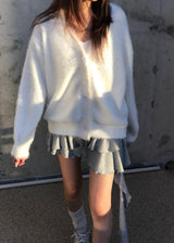 モヘアカーディガン