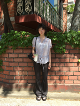 リヨセルインディゴブーツカットパンツ (1color)