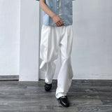Double Pleat Full-Length Pants