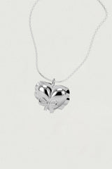 [925SILVER] CUSHION HEART RIBBOON NECKLACE