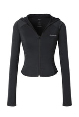 Petite zip-up - black