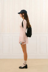 Scoop knit dress - pink