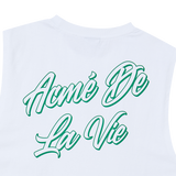 25SS SCRIPT LOGO OUTLINE SLEEVELESS WHITE