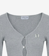 N Line Hook Waffle Cardigan