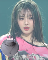 [Baby Monster ローラ Necklace] バレエコアムーンレイヤードネックレス(Surgical Steel)