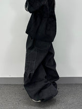 double-knee big denim carpenter pants