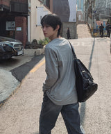 [1+1] コア ベーシック Uネック ロングスリーブ Tシャツ