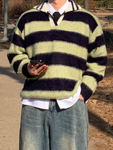 Dangala brush collar knitwear