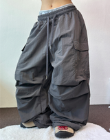 PARACHUTE NYLON WIDE PANTS
