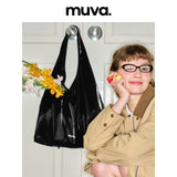 muva.ラージキャパシティ フォルダブル トートバッグ オリジナル ショルダーバッグ