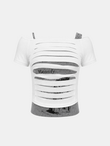 ネリア カットアウト レイヤード Tシャツ