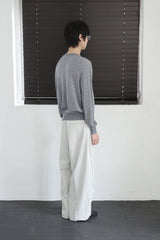 crew neck fine cardigan