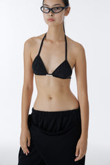 CUBIC SWEAT BIKINI TOP (BLACK)