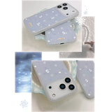 ウィンタースノーマンスノーフレークマットiPhoneケース