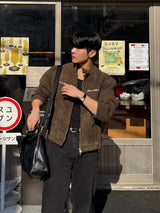 Owen knitwear suede jacket