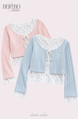 Dodo baby color cardigan layered top