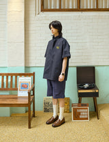 イエロードリームスターソフトネイビー半袖シャツ [Unisex]