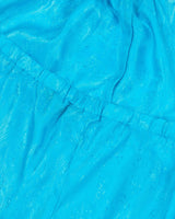 Two Tone Ribbon Paisely Halter-neck Top _ SKYBLUE