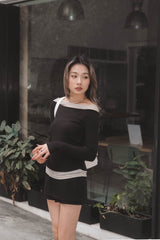 シアーレイヤーボートネックトップ - 3 colours